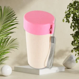 Travel Coffee Cup Portable Water Bottle Wheat Straw Coffee Tea Mug