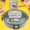 Miracle Stainless Steel Round Lunch Box, with Small Plastic Box Insert Leak Proof Lunch Box